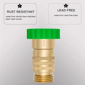 img 2 attached to 💧 Lead-Free Brass Inline Water Pressure Reducer 3/4" Connector for RV - High Flow, Protect Water Lines, Pump, Appliances - Maintain 50-55 psi