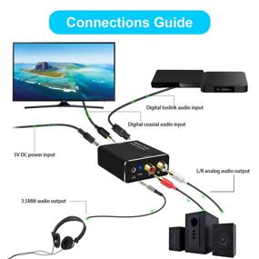 img 1 attached to Friencity Digital to Analog Audio Converter - SPDIF Optical/Toslink/Coaxial to RCA/Aux Adapter for PS4, Xbox, TV Box, DVD, Home Cinema & Bluetooth Transmitter