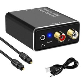 img 4 attached to Friencity Digital to Analog Audio Converter - SPDIF Optical/Toslink/Coaxial to RCA/Aux Adapter for PS4, Xbox, TV Box, DVD, Home Cinema & Bluetooth Transmitter