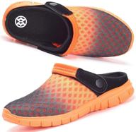 stay comfortable and safe with hsyooes breathable non-slip men's mules & clogs logo
