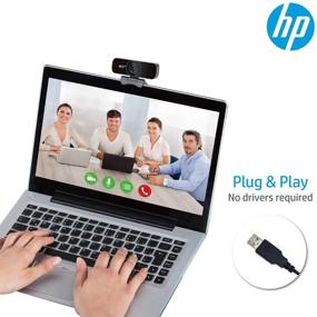 img 2 attached to 🎥 HP W300 Webcam: Full HD 1080P Video Cam with Dual Mic & Wide Angle Lens – Perfect for Live Streaming, Online Classes, and Conference Calls on Mac, Windows, Laptop, and Desktop Monitors