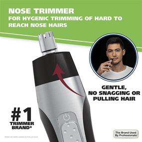 img 2 attached to 💡 WAHL Lighted Ear Nose Brow Clipper: Pain-Free Facial Hair Trimmer for Men and Women - Battery Operated Groomer, Black/Silver