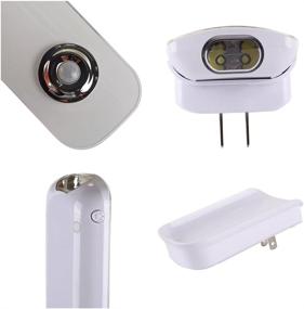 img 1 attached to 🔦 2 Pack LED Motion Sensor Night Light Flashlight Cut Light 3-in-1: Rechargeable, Auto Sensing, Energy Saving - Wall Mount & Portable Torch (White)