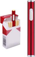 🔴 red usb electric cigarette lighter: mini, rechargeable, windproof, and flameless - no gas required logo