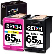 revive your printer: retch remanufactured inkjet printer ink cartridges tray replacement, hp 65 65xl combo pack, envy 5055 5052 5058 deskjet 3755 2655 2600 2620 2622 2624 2652 3752 3720 3721 3722 3723 logo