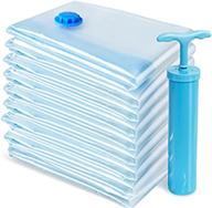 🌬️ jumbo vacuum storage bags: space-saving solutions for comforters, clothes, pillows, beddings, blankets - double zip lock seal, leak valve, free travel hand pump included (4-pack - 40x27.5 inches) логотип