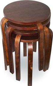 img 3 attached to 🪑 Stylish Wenge Stacking Stool by Linon Home Decor