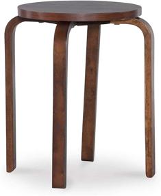 img 4 attached to 🪑 Stylish Wenge Stacking Stool by Linon Home Decor