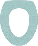 🚽 costube bathroom soft thicker warmer, washable cloth toilet seat cover, stretchable toilet seat pads for winter - green logo