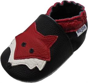 img 4 attached to Mejale Leather Crawling Moccasins Slippers Boys' Shoes : Slippers