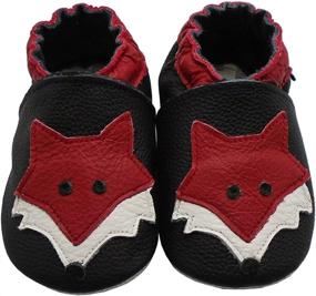 img 3 attached to Mejale Leather Crawling Moccasins Slippers Boys' Shoes : Slippers