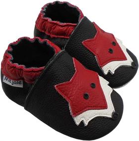 img 2 attached to Mejale Leather Crawling Moccasins Slippers Boys' Shoes : Slippers