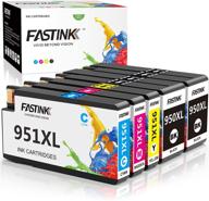 🖨️ fastink compatible 950xl 951xl ink cartridges - hp officejet pro printer 5-pack (2 black, 1 cyan, 1 magenta, 1 yellow) logo