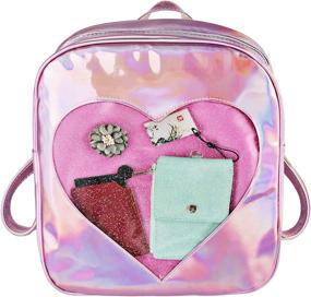 img 2 attached to 🎒 Hologram Laser Transparent Clear Backpacks for Kids and Adults