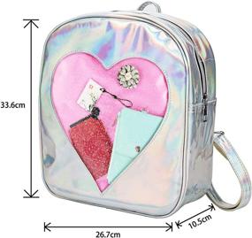 img 1 attached to 🎒 Hologram Laser Transparent Clear Backpacks for Kids and Adults