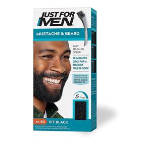 img 4 attached to 🧔 Для мужчин: краска для бороды и усов Just For Men, черный цвет, для седых волос, с кисточкой - M-60, 1 штука в упаковке.