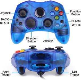 img 3 attached to Sapphire Blue Xbox Classic Controller S-Type: Wired Gamepad for Xbox S Type Console