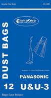 🧹 envirocare replacement vacuum cleaner dust bags for panasonic type u / u3 uprights - 12 pack: long-lasting filtration логотип