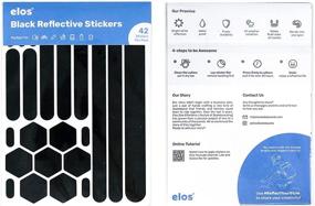 img 3 attached to 🚴 Elos Black Reflective Stickers: Enhance Nighttime Visibility & Safety with Weatherproof Retro Reflective Vinyl Decals for Helmet, Bike, Backpack & More!