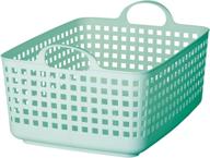 🧺 37l mint blue laundry basket, stackable, scandinavian style, made in japan - scb-7 by like-it logo