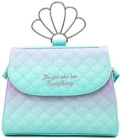 img 3 attached to Loungefly Little Mermaid Ombre Scales Shell Handle Crossbody: Vibrant and Stylish Mermaid-Inspired Fashion Accessory