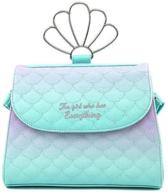 loungefly little mermaid ombre scales shell handle crossbody: vibrant and stylish mermaid-inspired fashion accessory logo