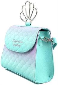 img 1 attached to Loungefly Little Mermaid Ombre Scales Shell Handle Crossbody: Vibrant and Stylish Mermaid-Inspired Fashion Accessory