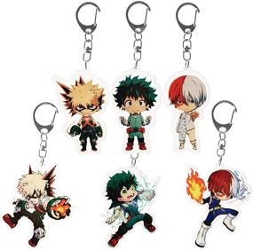 img 4 attached to 🎒 Acrylic Keychain Hero Academia Animation: A Must-Have for Fans!