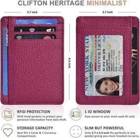 img 3 attached to Clifton Heritage Leather Wallets for Men and Women - Stylish Accessories