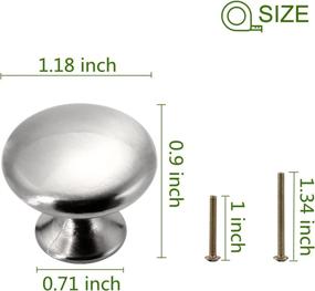 img 2 attached to 🔘 30-Pack Brushed Nickel Cabinet Knobs by POZEAN - Silver Hardware with Screws for Dresser Drawer, Cupboard, Kitchen, Bathroom, and Bedroom Cabinets - Ideal Cabinet Knobs for Home Improvement