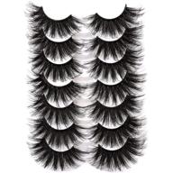 💫 calphdiar 25mm mink eyelashes: fluffy faux mink lashes for dramatic eyes - 7 pairs of 5d thick wispy soft volume eye lashes in a pack logo