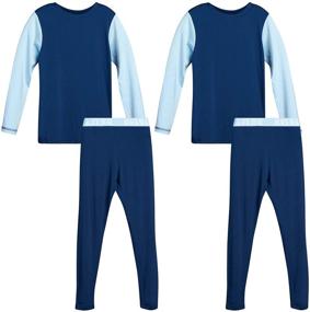 img 4 attached to 🐻 Boys' Thermal Underwear - Black Bear - Boys' Clothing and Active