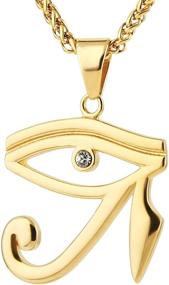 img 4 attached to 🔱 Подвеска HZMAN CZ Eye of Horus | Нержавеющая сталь | Древний египетский символ защиты и наследия Египта