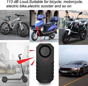 img 1 attached to 🚲 Enhanced Security with GREENCYCLE 1 Pack Bike Alarm: Anti-Theft Vibration Alarm for E-Bikes & Electric Tricycles with Remote, Adjustable Sensitivity & Waterproof Design - 113dB Volume, SOS Function Included