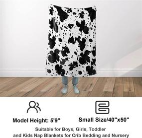 img 2 attached to 🐮 Wish Tree Cow Blanket: Stylish Black and White Cow Print Throw Blanket, Lightweight Fleece, Perfect for Couch and Sofa. Western-themed Bedroom Decor. Ideal Cow Gift for Birthdays and Christmas.
