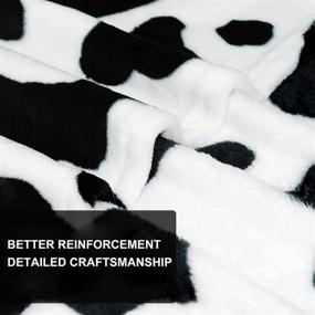 img 1 attached to 🐮 Wish Tree Cow Blanket: Stylish Black and White Cow Print Throw Blanket, Lightweight Fleece, Perfect for Couch and Sofa. Western-themed Bedroom Decor. Ideal Cow Gift for Birthdays and Christmas.