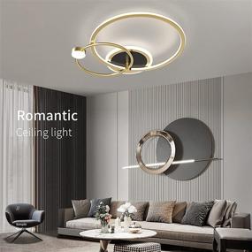 img 1 attached to 🌟 Eiinee Modern LED Ceiling Light: Dimmable Gold Flush Mount Ceiling Lamp with Remote – Stylish & Versatile Lighting for Bedroom, Living & Dining Room