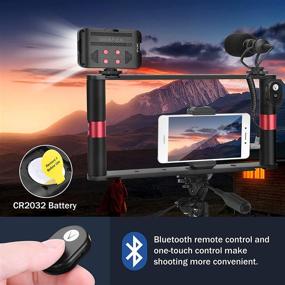 img 2 attached to 📹 Enhanced ViewFlex VF-S03 Smartphone Video Rig: Bluetooth Remote Control, Phone Stabilizer for iPhone Samsung Google – Video Cage Kit Ideal for Videographers and Vloggers