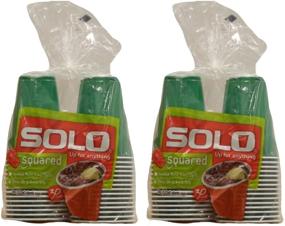img 1 attached to 🍵 Solo Squared Cups, 18 Oz, Green, Pack of 60
