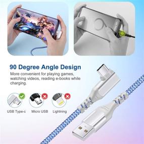 img 3 attached to Right Angle USB C Cable (3 Pack 6Ft)