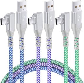 img 4 attached to Right Angle USB C Cable (3 Pack 6Ft)