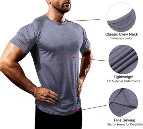 img 2 attached to 🏋️ COOFANDY Men's 3 Pack Quick Dry Workout T-Shirts | Athletic Running Shirts with Short Sleeves | Gym Training Fitness Tees Tops