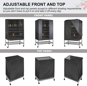 img 2 attached to 🔒 Enhanced Privacy & Comfort Pet Cage Cover with Removable Top Panel - Ideal Night Cover for Bird, Critter, Cat Cages, and Small Animals