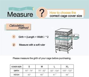 img 3 attached to 🔒 Enhanced Privacy & Comfort Pet Cage Cover with Removable Top Panel - Ideal Night Cover for Bird, Critter, Cat Cages, and Small Animals