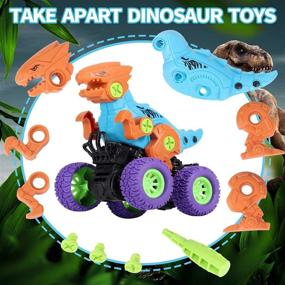 img 2 attached to 🦖 YUJIADA Dinosaur Construction Building Birthday Set: A Roaring Adventure for Kids