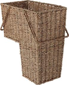 img 4 attached to 🧺 Tan Stair Basket by Trademark Innovations, 15 Inch