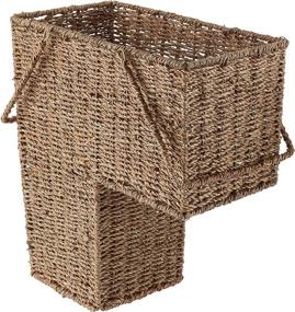 img 1 attached to 🧺 Tan Stair Basket by Trademark Innovations, 15 Inch