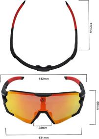 img 2 attached to 🕶️ Men and Women's Sport Polarized Cycling Sunglasses with 3 Interchangeable Lenses for Running, Baseball, Golf, and Driving