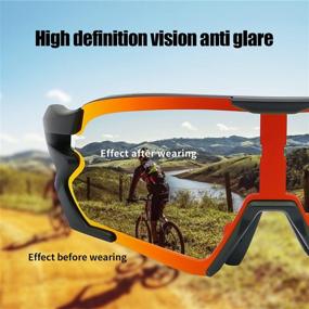 img 1 attached to 🕶️ Men and Women's Sport Polarized Cycling Sunglasses with 3 Interchangeable Lenses for Running, Baseball, Golf, and Driving