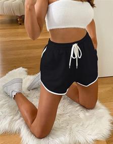 img 2 attached to 🩳 Womens Summer Shorts: AUTOMET Athletic Running Gym Casual Comfy Cotton Sweat Shorts for Workout